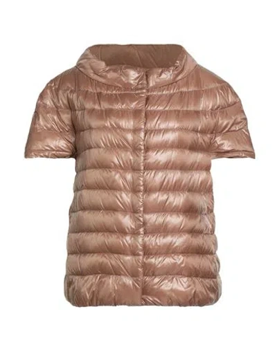 Herno Iconico Woman Puffer Sand Size 14 Polyamide, Cotton, Polyester
