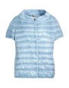 Herno Iconico Woman Puffer Sky Blue Size 14 Polyamide, Cotton, Acetate