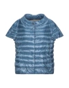 Herno Iconico Woman Puffer Slate Blue Size 6 Polyamide, Cotton, Acetate
