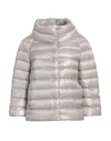 Herno Iconico Woman Puffer Taupe Size 0 Polyamide In Gray