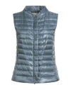 Herno Iconico Woman Vest Light Blue Size 8 Polyamide In Blue