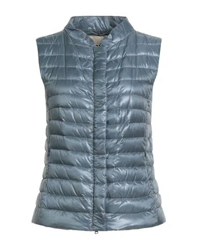 Herno Iconico Woman Vest Light Blue Size 8 Polyamide