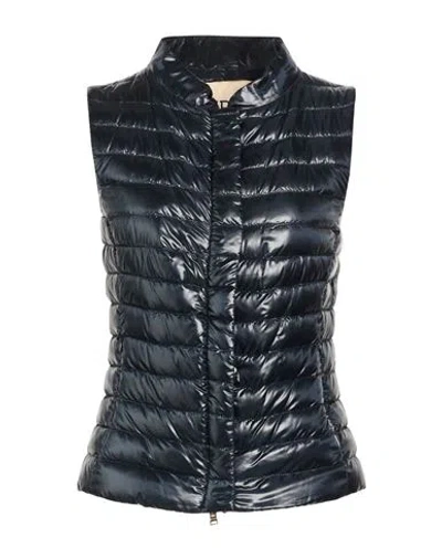 Herno Iconico Woman Vest Midnight Blue Size 6 Polyamide In Black