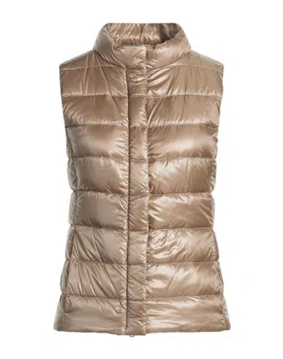 Herno Iconico Woman Vest Platinum Size 4 Polyamide In Silver