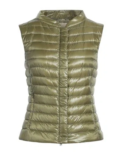 Herno Iconico Woman Vest Sage Green Size 6 Polyamide
