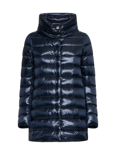 Herno Icons Amelia Quilted Nylon Down Jacket In Blue