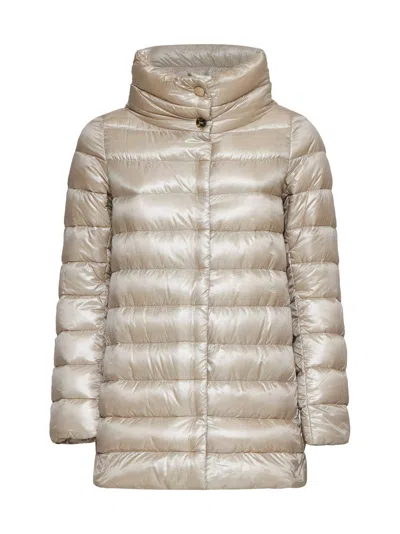 Herno Icons Amelia Quilted Nylon Down Jacket In Neutral