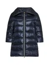 Herno Women Cleofe Midi Down Jacket In Blue
