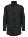 Herno Dark Grey Quilted Jacket In Black