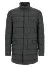 Herno Dark Grey Quilted Jacket In Gray