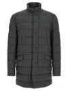Herno Dark Grey Quilted Jacket In Gray