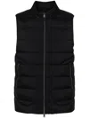 Herno Stand Collar Down Vest In Black
