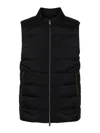 Herno Stand Collar Down Vest In Black
