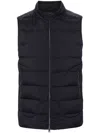 Herno Black Polyamide Sleveless Jacket In Blue