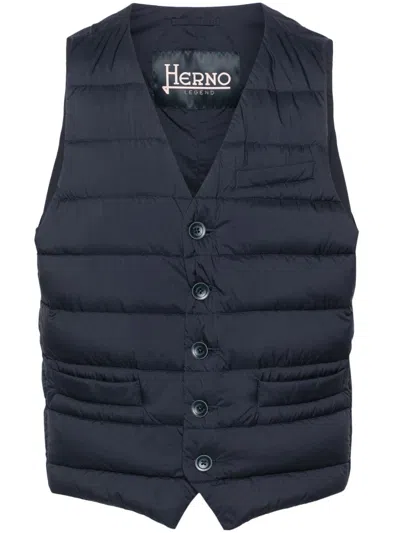 Herno Il Panciotto Down Vest In Blue
