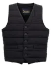 Herno Padded Button-up Gilet Vest In Black