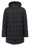 Herno Quilted Black Down Jacket With Detachable Hood In Black