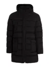 Herno Quilted Black Down Jacket With Detachable Hood In Black