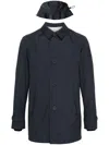 Herno Buttoned Lightweight Jacket In Blue