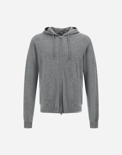 Herno Immense Wool Cashmere Sweatshirt In Grey