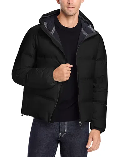 Herno Impact Hooded Bomber Jacket In Nero