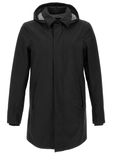 Herno Rain Coat In Black