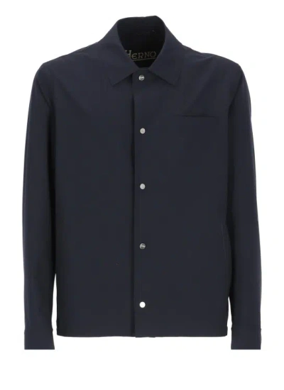 Herno In Essence Shirt In Blue