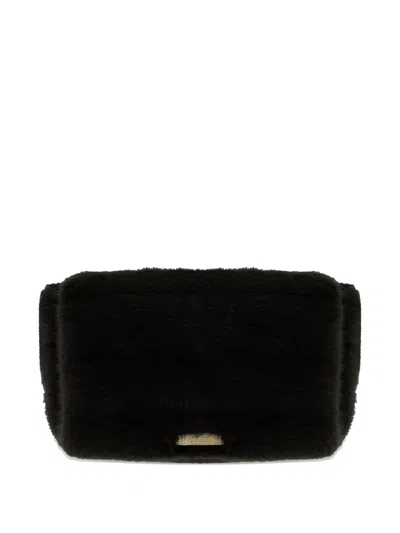 Herno 인 레이디 얼터너티브 페이크 퍼 플랩 클러치