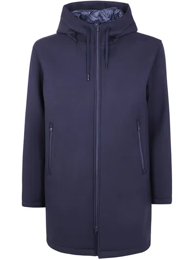 Herno "in Scuba" Long Parka Clothing In Blue