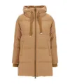 Shop Herno Insulated Hooded Coat In Nude