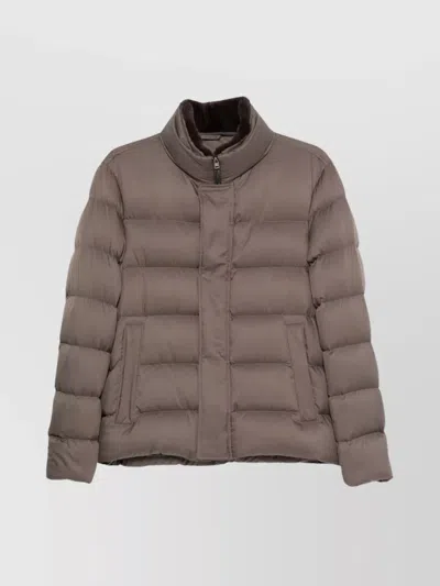 HERNO INSULATED JACKETS WITH HIGH NECK AND POCKETS