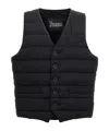 Herno Padded Button-up Gilet Vest In Black