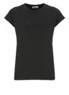Herno T-shirt In Interlock Jersey In Black
