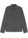 Herno Interlock-weave Shirt Jacket In Grey