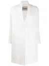 Herno Inverted-lapel Single Breasted Coat In White