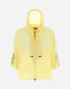 Herno Iridescent A-line Jacket In Lemon Yellow
