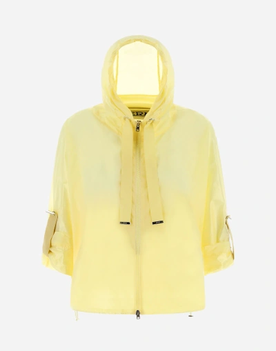 Herno Iridescent A-line Jacket In Lemon Yellow