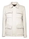 Herno Ivory Cashmere Field Jacket In White