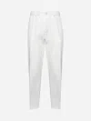 Herno Men Ivory Cotton Feel Trousers