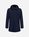 Herno Ivy Tech Raincoat In Blue