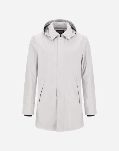 Herno Ivy Tech Raincoat In Gray