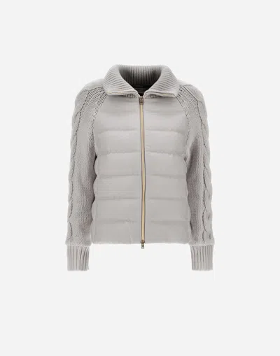 Herno Jacke Aus Cashmere Seta Und Knit In Chantilly