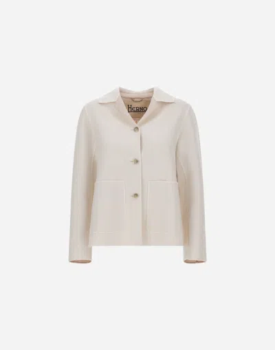 Herno Jacke Aus Double Face Pure Wool In Neutral