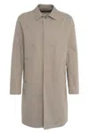Herno Long Sleeved Button Detailed Coat In Gray