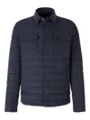 Herno Quilted Down Shirt Jacket In Blue