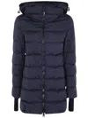 Herno A-line Padded Jacket With Adjustable Drawstrings In Blue