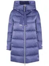 Herno A-shape Hooded Jacket In Blue