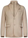 Herno Blazer In Ecoage In Beige