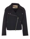 Herno Jacket With Notched Lapels And Metal Hardware In Black