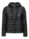 Herno Black Down Jacket With Drawstring Hood And Logo Detail On The Drawstring In Tech Fabric Woman In Black
